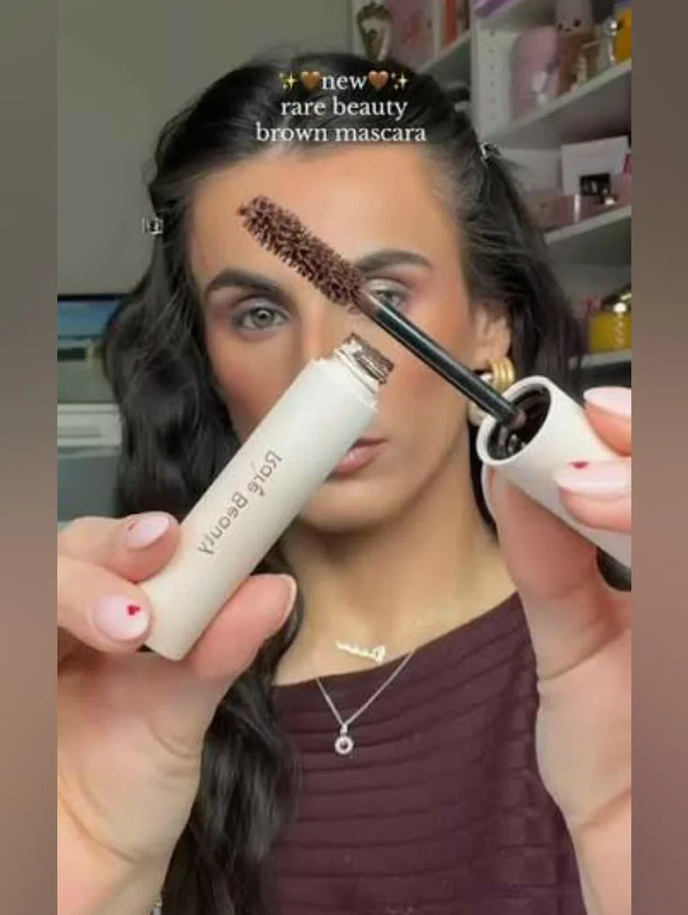 💜Mascara Need💜BNIB Rare Beauty Fullsize PERFECT STROKES BROWN Mascara!$24Ret!!